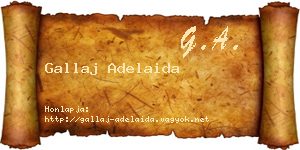 Gallaj Adelaida névjegykártya